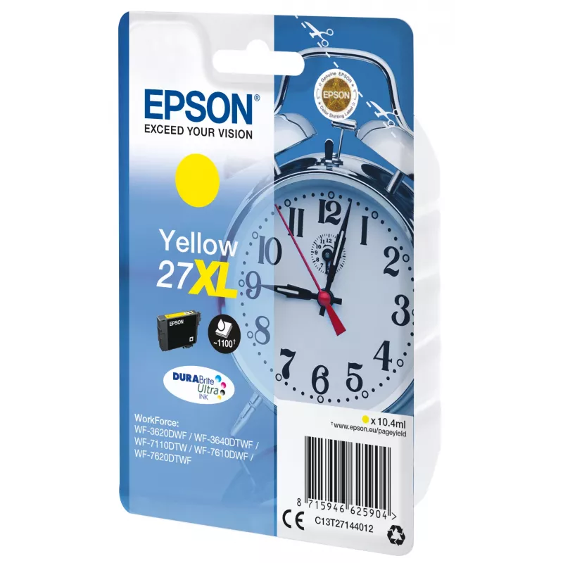 Epson 27XL DURABrite Ultra rašalinė kasetė geltona, didelės talpos