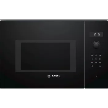 Įmontuojama solo mikrobangų krosnelė Bosch Serie 6 BFL554MB0 – 900 W, 25 L, sukamieji ir liečiamieji valdikliai, juoda