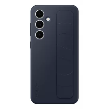 Dangtelis Samsung Galaxy S24 FE su stovu ir rankena, tamsiai mėlynas