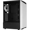 PC korpusas AEROCOOL Bionic Midi Tower White — ATX, grūdintas stiklas, 2x3.5 colio vietos, 6x2.5 colio, 297 mm GPU, mėlyna LED