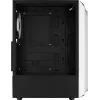PC korpusas AEROCOOL Bionic Midi Tower White — ATX, grūdintas stiklas, 2x3.5 colio vietos, 6x2.5 colio, 297 mm GPU, mėlyna LED