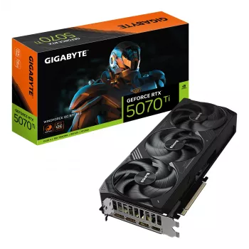 GIGABYTE GeForce RTX 5070 Ti WINDFORCE OC SFF 16G vaizdo plokštė – 16 GB GDDR7, 256 bit, PCI-E 5.0, 2497 MHz bazinis dažnis, 3x DP 2.1a, 1x HDMI 2.1b, NVIDIA DLSS 4, GV-N507TWF3OC-16GD
