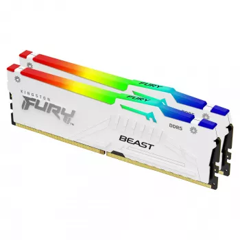 Kingston Technology FURY Beast 32GB 5600MT/s DDR5 CL36 DIMM (2 modulių rinkinys) Baltas RGB EXPO