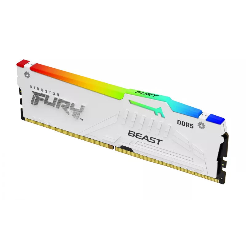 Kingston Technology FURY Beast 32GB 5600MT/s DDR5 CL36 DIMM (2 modulių rinkinys) Baltas RGB EXPO