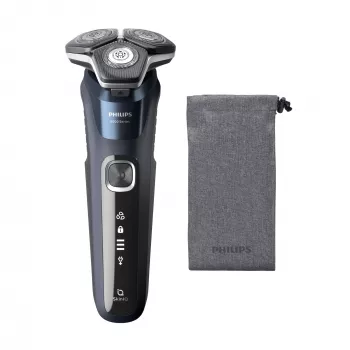 Philips SHAVER Series 5000 S5885/10 vyriškas skustuvas Rotacinis skustuvas Trimeris Juoda, Mėlyna