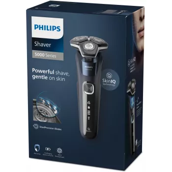 Philips SHAVER Series 5000 S5885/10 vyriškas skustuvas Rotacinis skustuvas Trimeris Juoda, Mėlyna