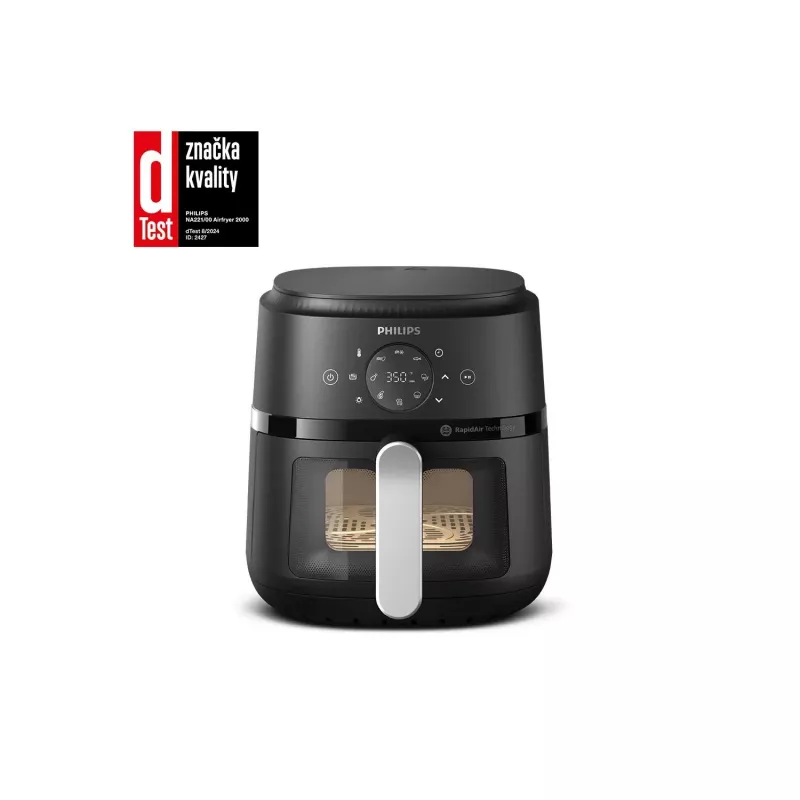 Philips 2000 serijos NA221/00 karšto oro gruzdintuvė Viena 4.2 L 1500 W Juoda, Sidabrinė