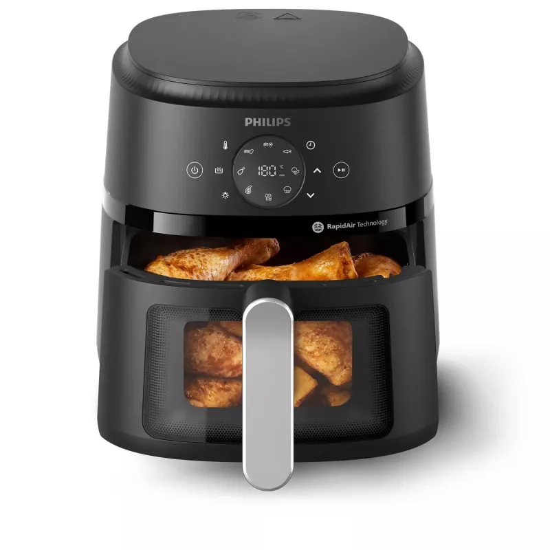 Philips 2000 serijos NA221/00 karšto oro gruzdintuvė Viena 4.2 L 1500 W Juoda, Sidabrinė