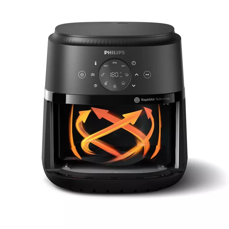 Philips 2000 serijos NA221/00 karšto oro gruzdintuvė Viena 4.2 L 1500 W Juoda, Sidabrinė