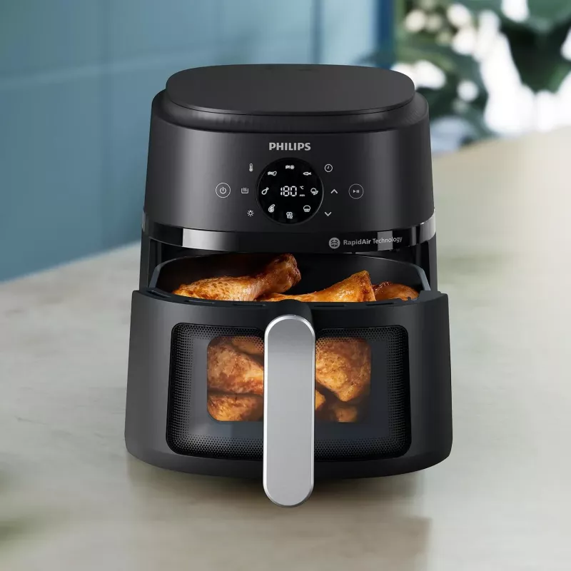Philips 2000 serijos NA221/00 karšto oro gruzdintuvė Viena 4.2 L 1500 W Juoda, Sidabrinė