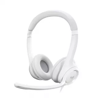 LOGITECH ausinės H390 su mikrofonu, USB-A, balta