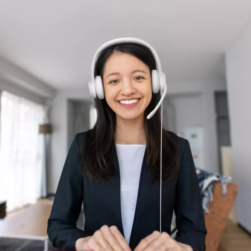 LOGITECH ausinės H390 su mikrofonu, USB-A, balta