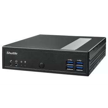 Shuttle XPC slim Barebone DL30N, Intel N100, 1x DDR5, 2x LAN (2x 2,5Gbit), 2xCOM, 1xHDMI, 1xDP, 1xVGA, be ventiliatoriaus, 24/7 nuolatinis darbas