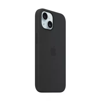 APPLE iPhone 15 - Silikoninis Dėklas Su MagSafe - Juodas