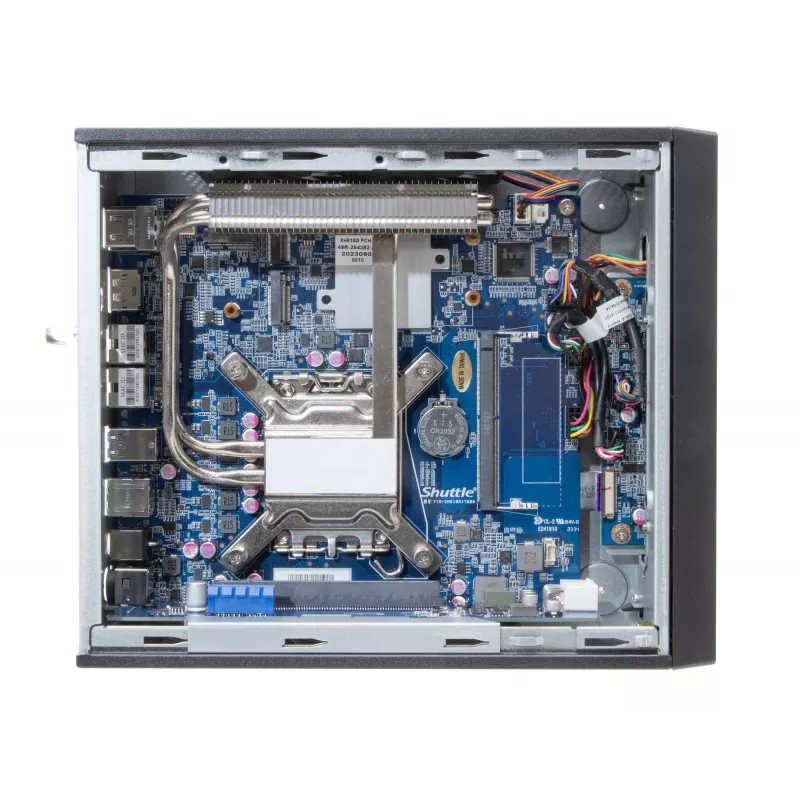 Shuttle XPC slim Barebone XH610G2 - S1700, Intel H610, 1xDP, 2xHDMI, 2 PCIe lizdai (1x 16X ir 1x X1), 2x Intel LAN (1G + 2.5G), 8x USB, 1x 2.5 colio, 3x M.2, 24/7 nuolatinis darbas