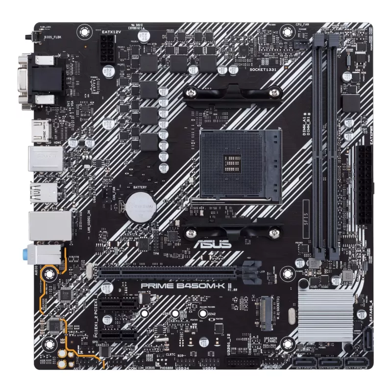 ASUS Prime B450M-K II AMD B450 Socket AM4 micro ATX pagrindinė plokštė