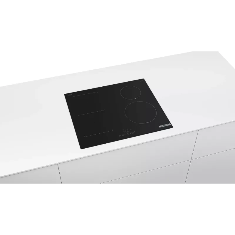 Bosch Serie 4 PWP611BB5E indukcinė kaitlentė, juoda, įmontuojama, 60 cm, 4 zonos