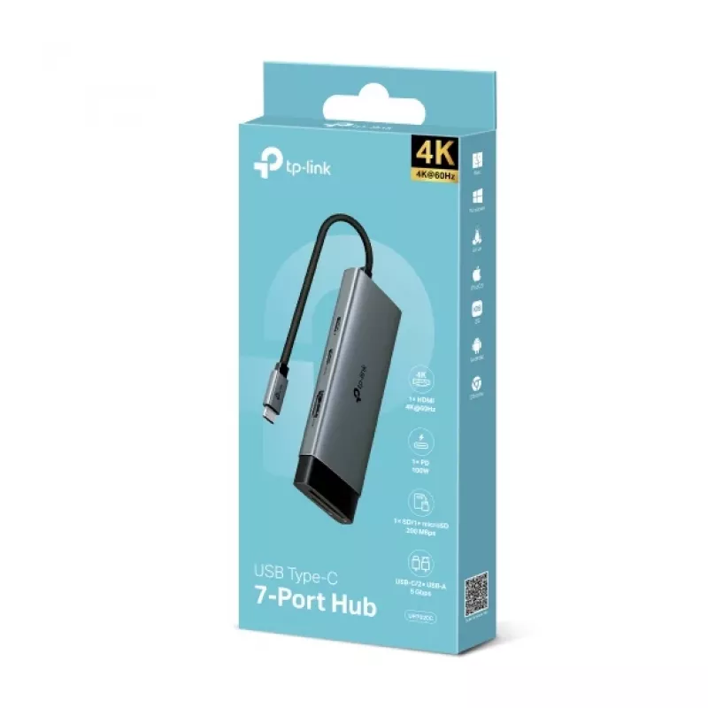 TP-Link UH7020C USB 3.2 Gen 1 Type-C stotelė su HDMI