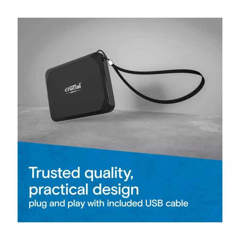 Crucial X9 4TB nešiojamas SSD, USB-C 3.2 Gen 2