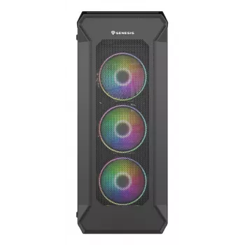 GENESIS Irid 505 ARGB Midi bokštas juodas, permatomas