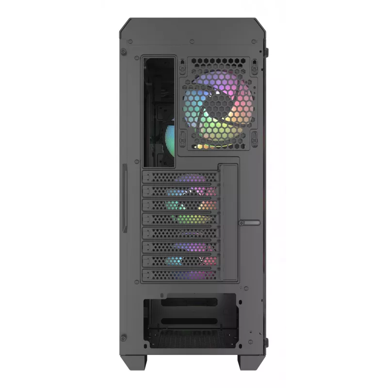 GENESIS Irid 505 ARGB Midi bokštas juodas, permatomas