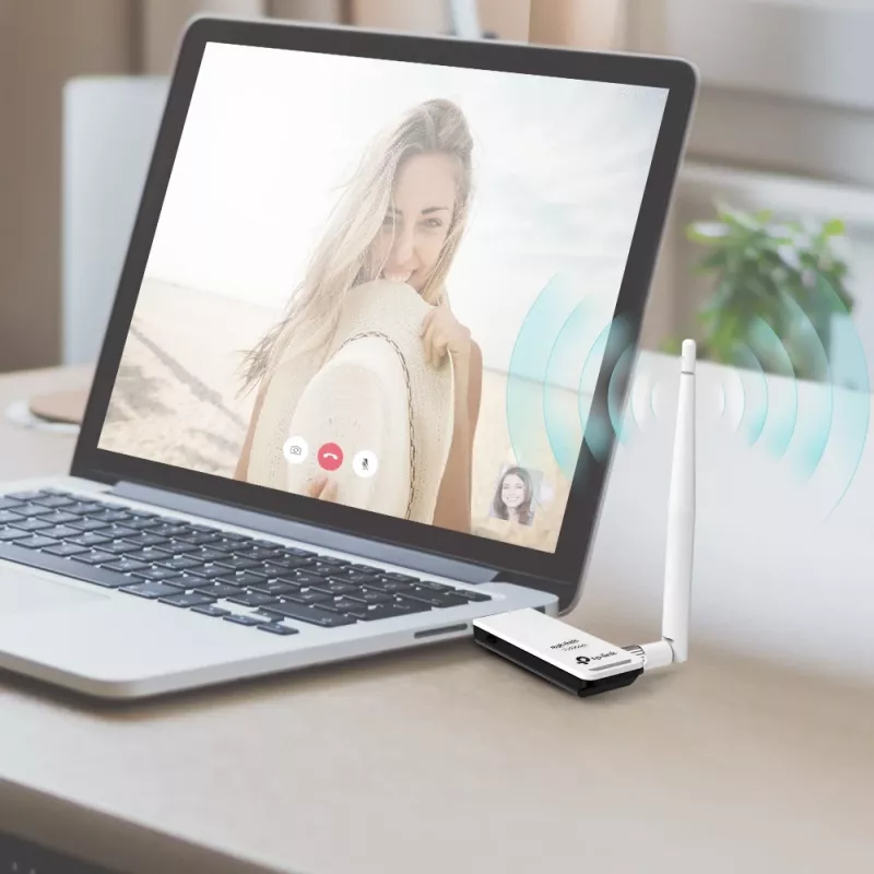 Tinklo adapteris TP-Link TL-WN722N, WLAN 150 Mbit/s, USB, Wi-Fi 4, 2,4 GHz