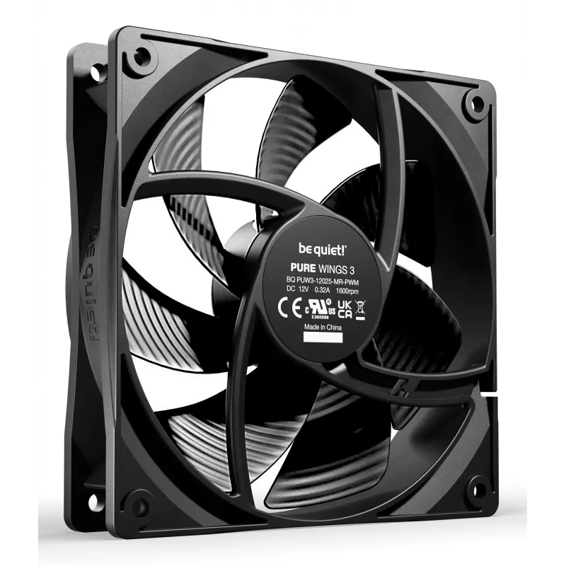 be quiet Pure Wings 3 120mm PWM ventiliatorius korpusui 12 cm juodas 1 vnt
