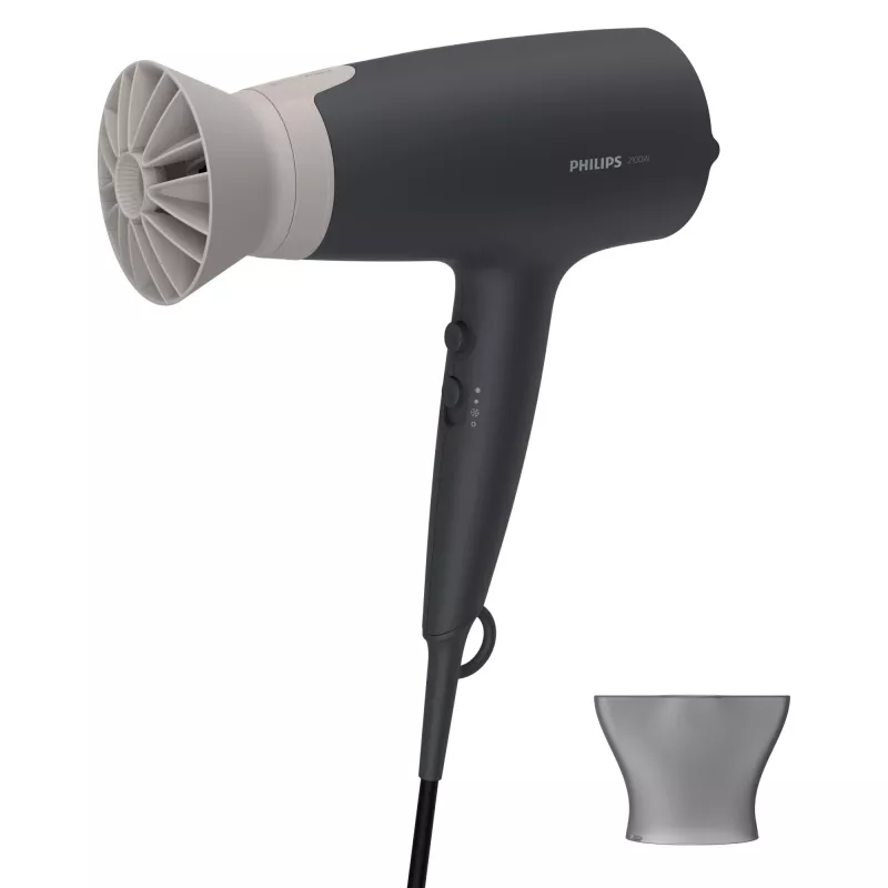 Plaukų džiovintuvas Philips 3000 serijos BHD351/10 — 2100 W, joninis, 6 šilumos/6 greičio, šalto oro pūtimas, koncentratoriaus antgalis
