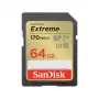 WESTERN DIGITAL Extreme 64B SDHC atminties kortelė 170MB/s 80MB/s UHS-I Class 10 U3 V30
