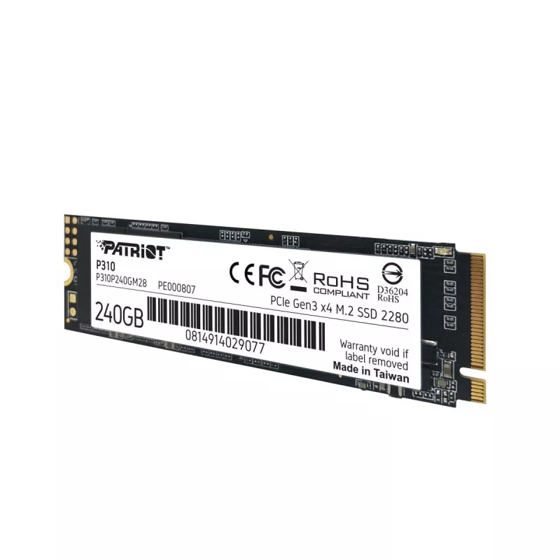 PATRIOT MEMORY SSD 240GB P310 (PCI-E 3.0 x4, NVMe 1.3, M.2 2280)
