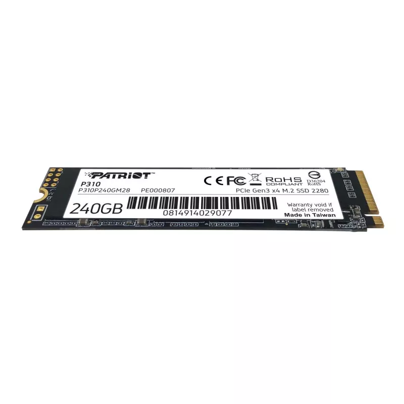 PATRIOT MEMORY SSD 240GB P310 (PCI-E 3.0 x4, NVMe 1.3, M.2 2280)