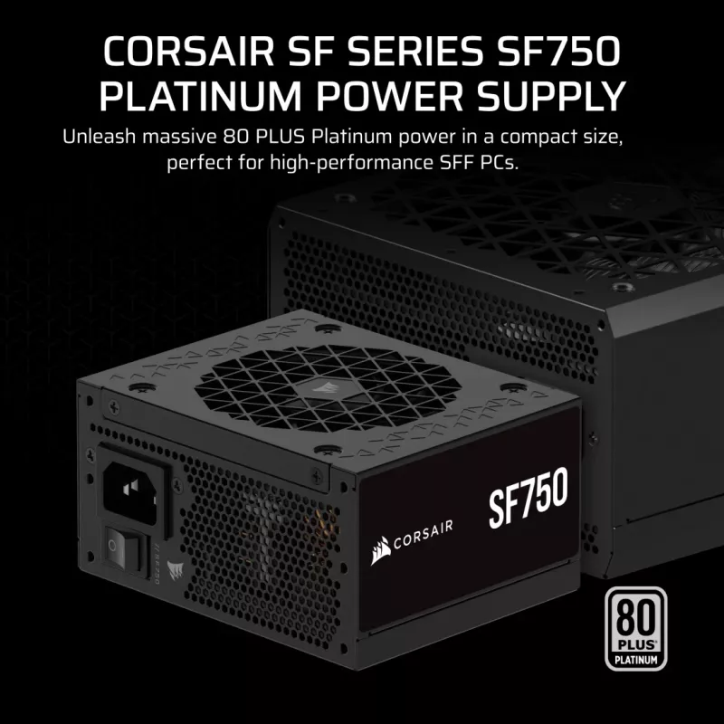 CORSAIR maitinimo blokas SF Series SF750 pilnai modulinis 80 Plus Platinum SFX