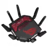 ASUS ROG Rapture GT-BE19000 belaidis maršrutizatorius, Wi-Fi 7, trijų juostų (2.4 GHz / 5 GHz / 6 GHz), Multi-Gigabit Ethernet, juodas/raudonas