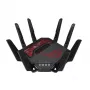 ASUS ROG Rapture GT-BE19000 belaidis maršrutizatorius, Wi-Fi 7, trijų juostų (2.4 GHz / 5 GHz / 6 GHz), Multi-Gigabit Ethernet, juodas/raudonas