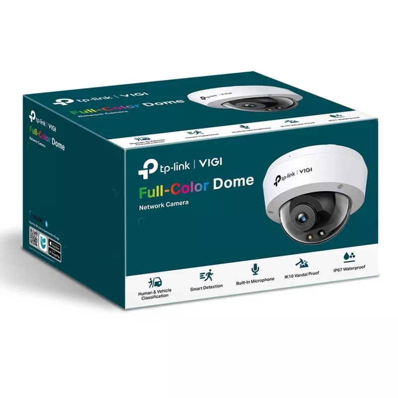 TP-Link VIGI 5MP Full-Color Dome tinklo kamera, IP apsaugos kamera, Vidinei ir isorinei montuoti, Laidine, 120 dB, CE, NTRA, VCCI, KC, BSMI, FCC, IC, Lubiniam montavimui