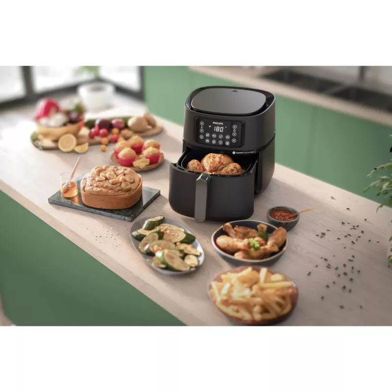 Philips 5000 serijos oro gruzdintuvė HD9285/90 XXL Connected, karšto oro gruzdintuvė, 7.2 L, 1.4 kg, Rapid Air, 40 °C, 200 °C