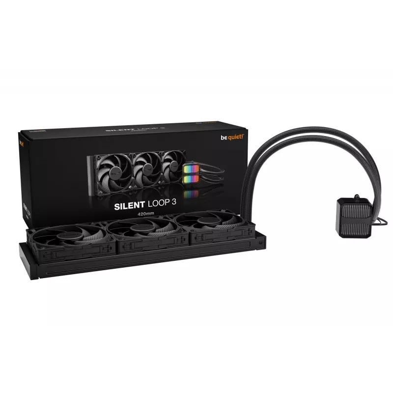 be quiet! Silent Loop 3 420 mm procesoriaus vandens aušinimo sistema, 14 cm, juoda