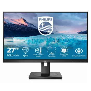 Philips S Line 275S1AE/00 monitorius 68,6 cm (27 colių) 2560 x 1440 pikselių 2K Ultra HD LCD juodas