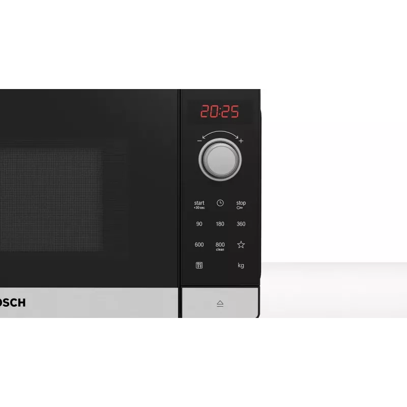 Bosch Serie 2 FFL023MS2 mikrobangų krosnelė juoda, nerūdijantis plienas, Solo 20 L 800 W
