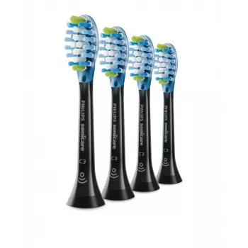 Philips C3 Premium Plaque Defence HX9044/33 4x juodi soninių dantų šepetėlių antgaliai