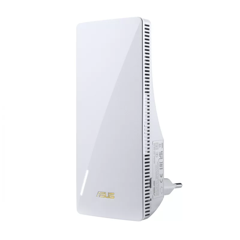 ASUS RP-BE58 belaidis dviejų juostų (2,4 GHz / 5 GHz) Wi-Fi 7 (802.11be) kartotuvas, baltas, vidinė antena