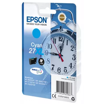 Epson 27XL DURABrite Ultra rašalinė kasetė, Cyan, didelės talpos (XL), 10,4 ml, 1100 puslapių