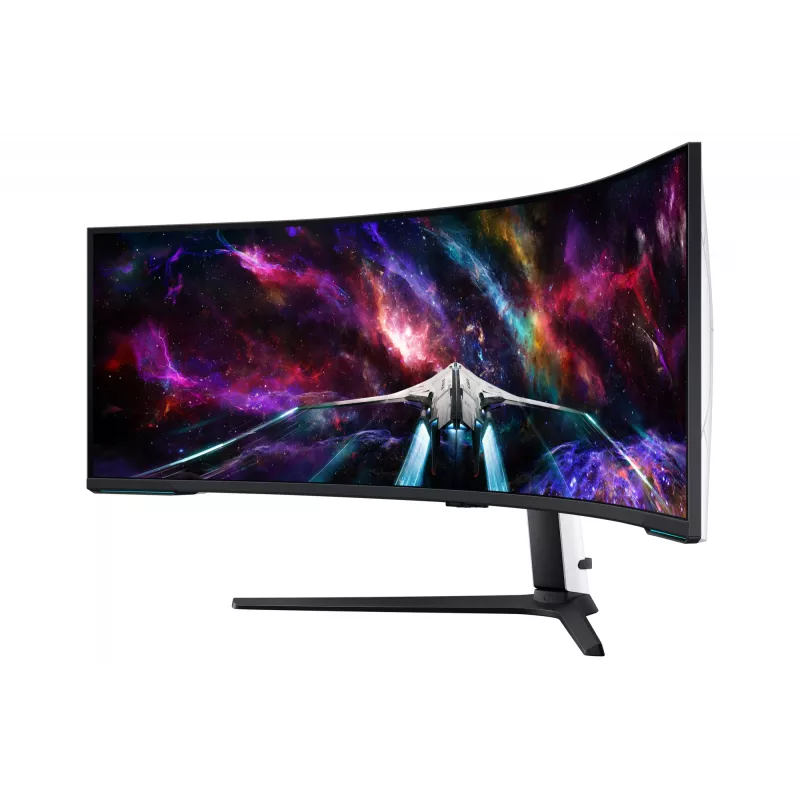 Samsung G95NC monitorius 144,8 cm (57 colių) 7680 x 2160 pikselių Dual UHD LED juodas, baltas