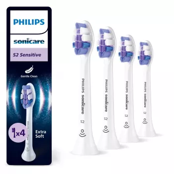 Philips Sonicare HX6054/87 jautriems dantims šepetėlių galvutės, 4 vnt.