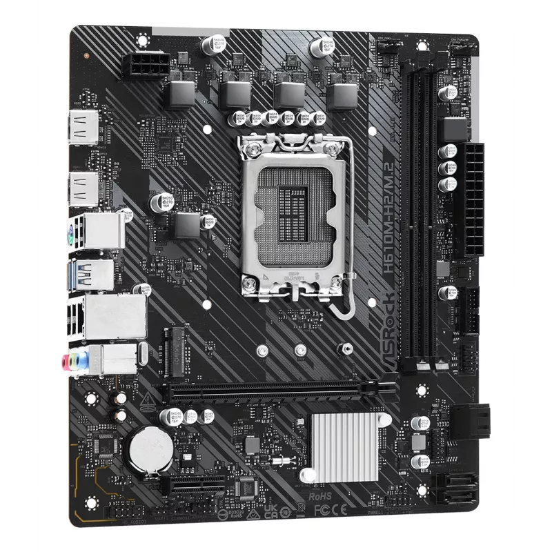 Motininė plokštė ASRock H610M-H2/M.2 LGA1700 Intel H610 2x DDR4 2x HDMI 2.1 TMDS suderinama mATX