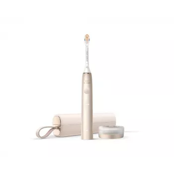 Philips Sonicare DiamondClean Prestige 9900 serijos HX9992/11 soninis elektrinis dantų šepetėlis su SenseIQ - šampano spalva