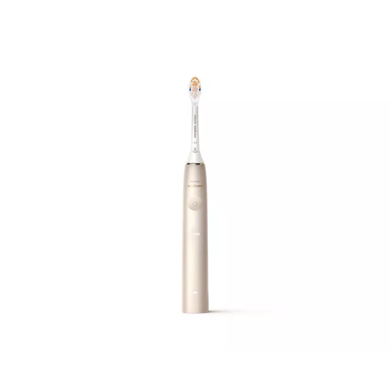 Philips Sonicare DiamondClean Prestige 9900 serijos HX9992/11 soninis elektrinis dantų šepetėlis su SenseIQ - šampano spalva
