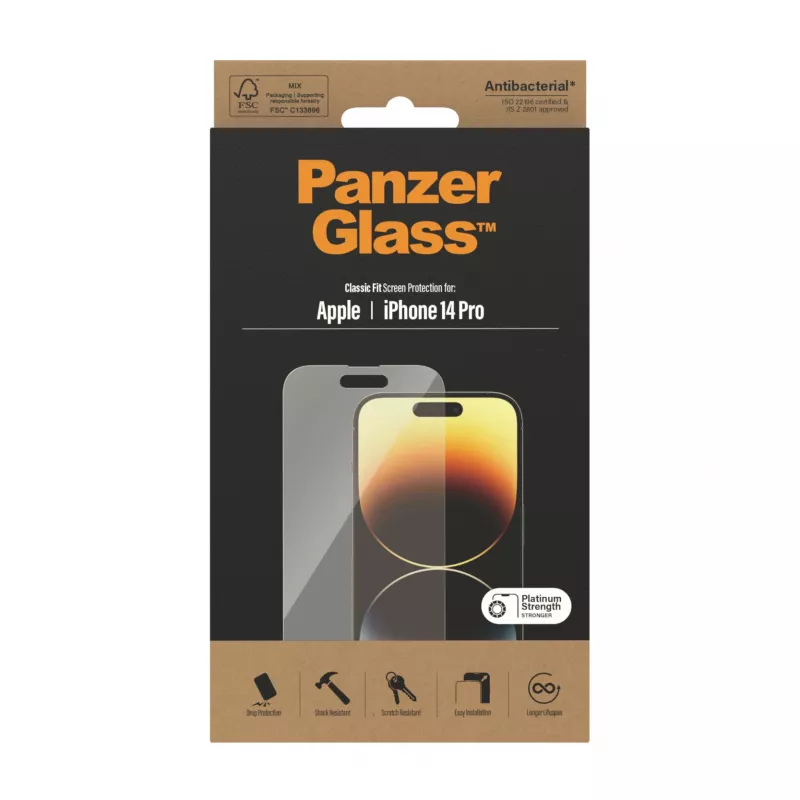 Apsauginis stiklas PanzerGlass Apple iPhone 14 Pro Classic Fit
