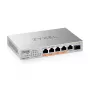 Zyxel XMG-105HP nevaldomas 2.5G Ethernet (100/1000/2500) maitinimas per Ethernet (PoE) sidabrinis