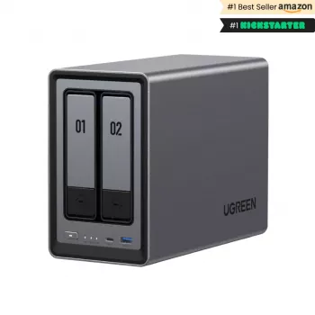 Ugreen NASync DXP2800 NAS Sistema 2 Skyriai Kompaktiška Intel N100 8 GB DDR5 0 TB UGOS Pro Juoda